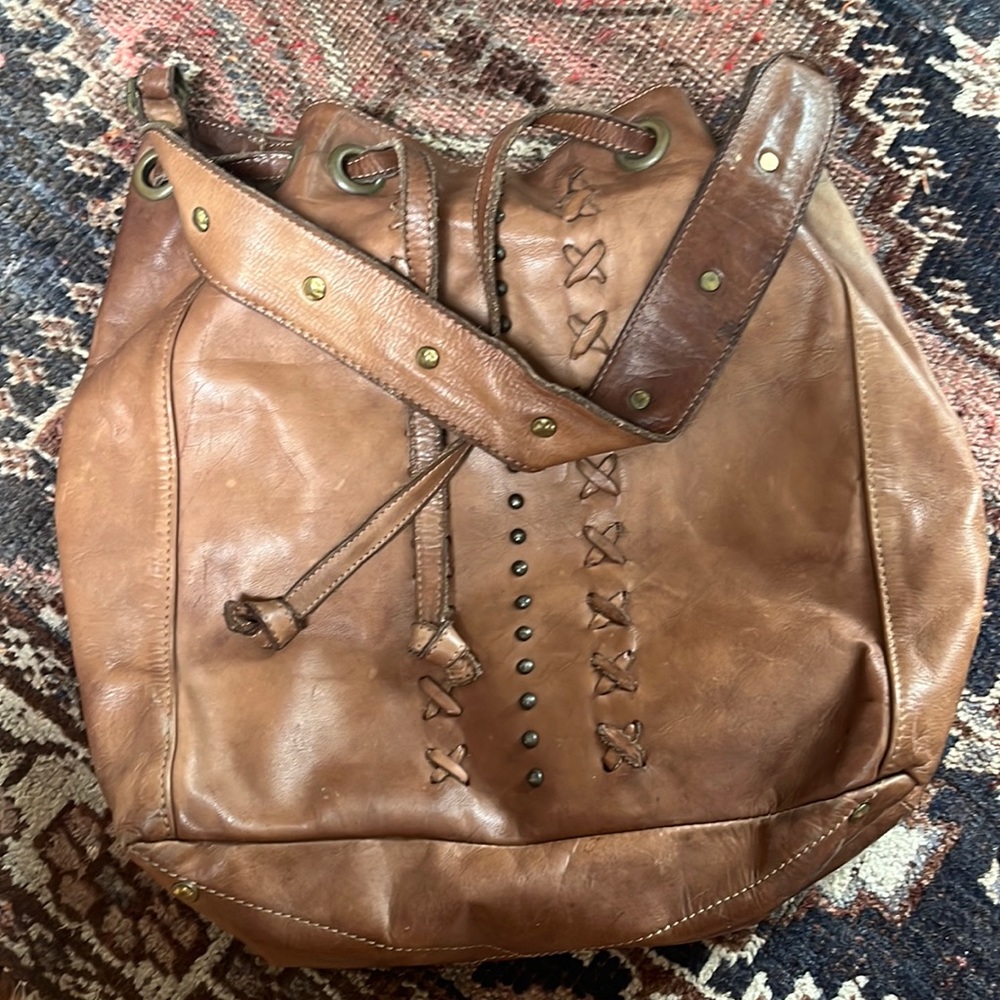 Italian leather bag, 3 way carry